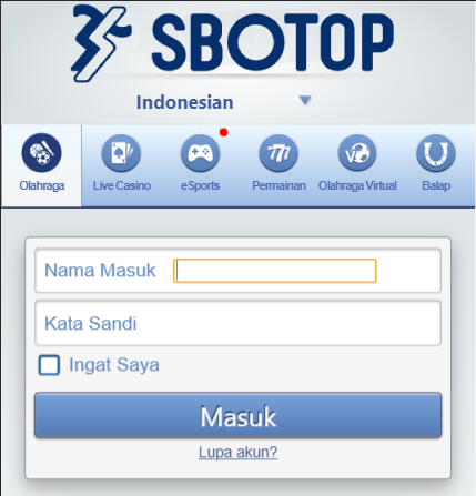 SBOTOP Kumpulan Link SBOTOP Login Terbaru