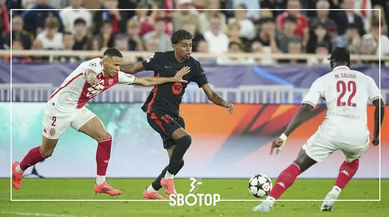 SBOTOP Barcelona Tumbang di Liga Champions: Lamine Yamal Ciptakan Rekor Spesial Melawan AS Monaco